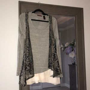 Lace Vest - Black/Gray from Buckle by Daytrip